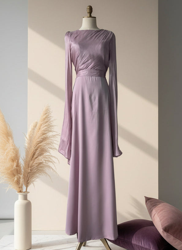 Grace Satin-Chiffon Maxi Dress – LUXE Edition