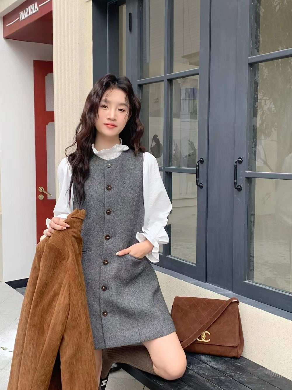 Élodie Wool Vest Dress – DAILY Edition