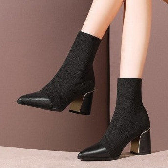 Sophia Elastic Ankle Boots – LUXE Edition
