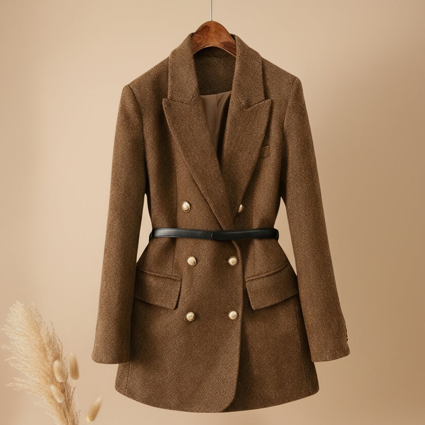 Double-Breasted Wool Blazer – LUXE Edition