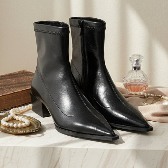 Luna Leather Chelsea Boots – NOIR Edition