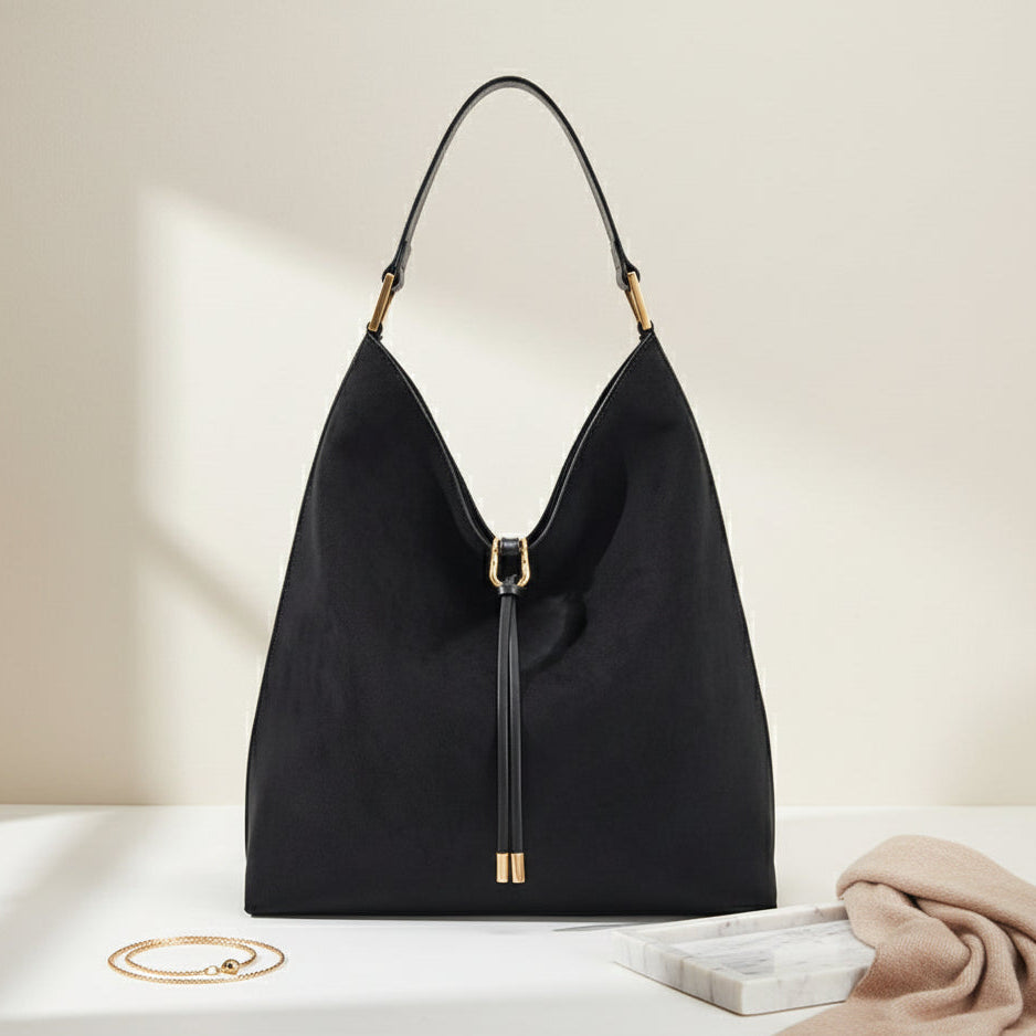 Suede & Leather Hobo Bag – LUXE Edition
